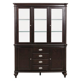Marston Dark Cherry China Cabinet (Buffet & Hutch) from Homelegance - Luna Furniture