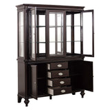 Marston Dark Cherry China Cabinet (Buffet & Hutch) from Homelegance - Luna Furniture