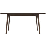 Mary Modern Style Solid Wood Rectangular Dining Kitchen Table Walnut / 63" from Midinmod - Luna Furniture