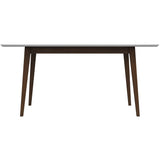 Mary Modern Style Solid Wood Rectangular Dining Kitchen Table Walnut / 63" from Midinmod - Luna Furniture