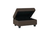 Maston Chocolate Ottoman from Homelegance - Luna Furniture