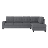 Maston Dark Gray 2-Piece Reversible Sectional with Drop-Down Cup Holders from Homelegance - Luna Furniture