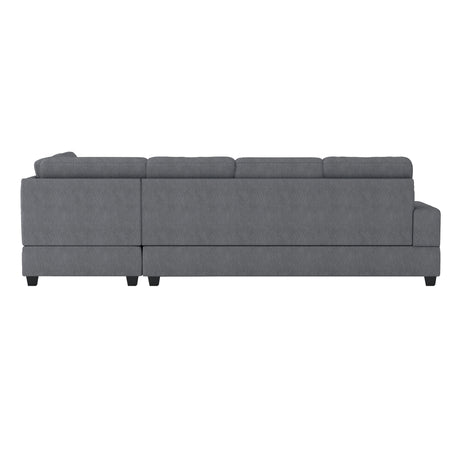 Maston Dark Gray 2-Piece Reversible Sectional with Drop-Down Cup Holders from Homelegance - Luna Furniture