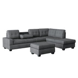 Maston Dark Gray Reversible Sectional from Homelegance - Luna Furniture