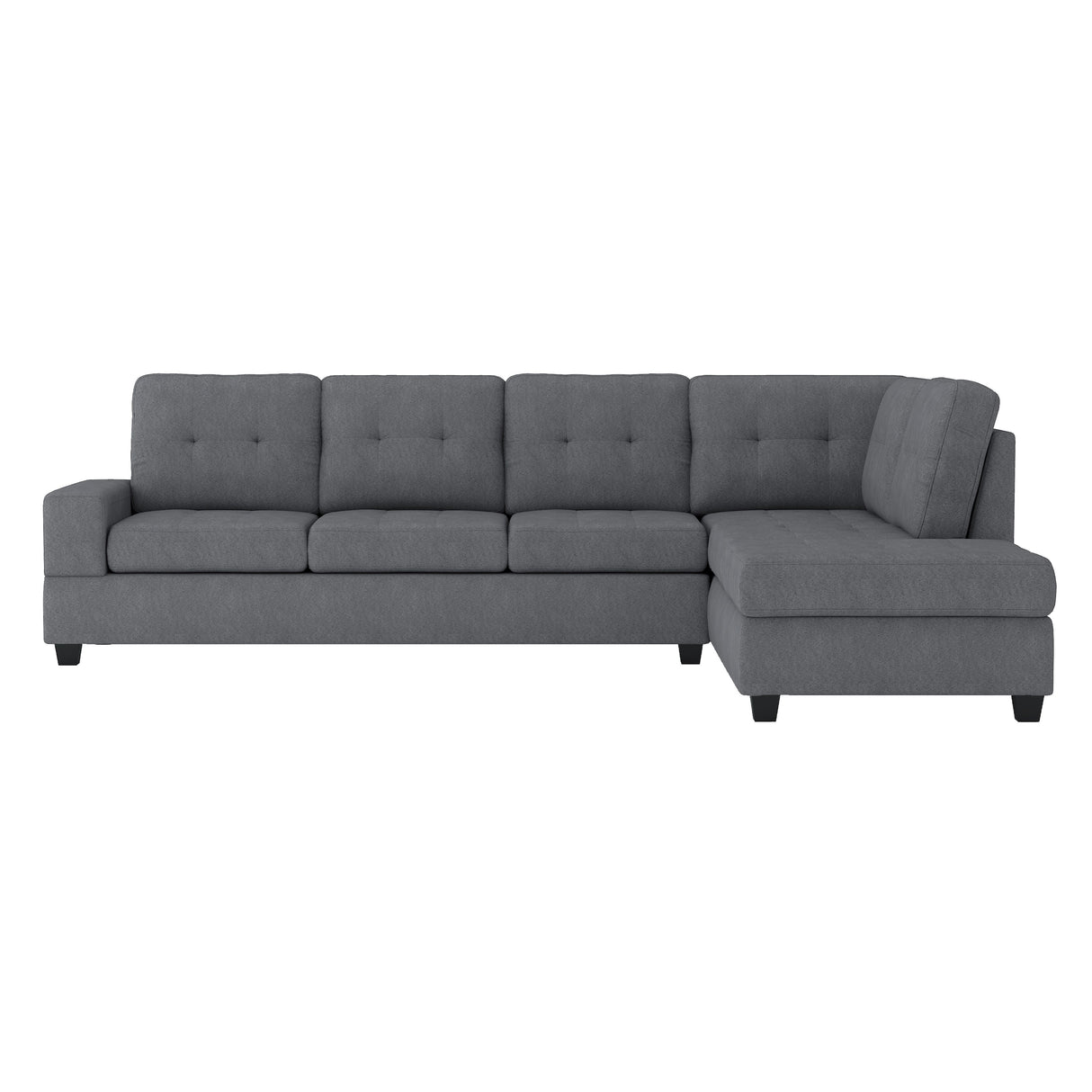 Maston Dark Gray Reversible Sectional from Homelegance - Luna Furniture