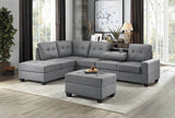 Maston Dark Gray Reversible Sectional from Homelegance - Luna Furniture
