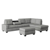 Maston Light Gray Reversible Sectional from Homelegance - Luna Furniture