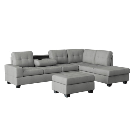 Maston Light Gray Reversible Sectional from Homelegance - Luna Furniture