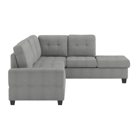 Maston Light Gray Reversible Sectional from Homelegance - Luna Furniture