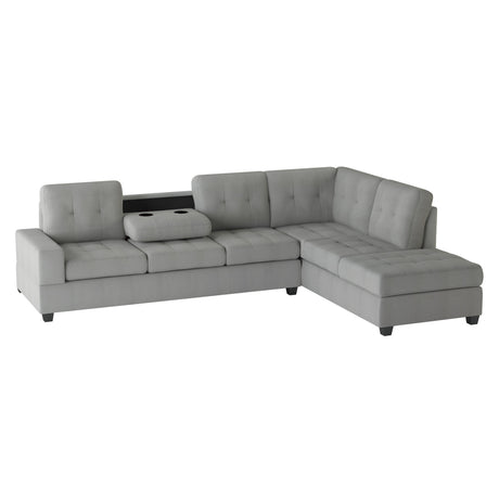 Maston Light Gray Reversible Sectional from Homelegance - Luna Furniture