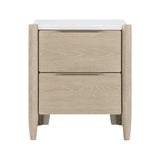 Matteo Light Oak 4-Piece Bedroom Set (Queen Bed, Nightstand, Dresser, Mirror) from Homelegance - Luna Furniture