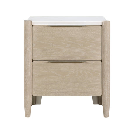 Matteo Light Oak 4-Piece Bedroom Set (Queen Bed, Nightstand, Dresser, Mirror) from Homelegance - Luna Furniture