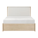 Matteo Light Oak Queen Platform Bed with Footboard Storage from Homelegance - Luna Furniture