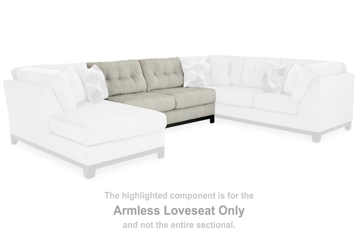 Maxon Place Stone Armless Loveseat from Ashley - Luna Furniture