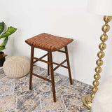 Maya 30" Genuine Leather Stool in Tan from Midinmod - Luna Furniture