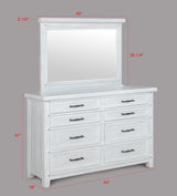 Maybelle White Bedroom Mirror (Mirror Only) from Crown Mark - Luna Furniture