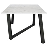 Mayer Gunmetal and White Faux Marble Rectangular Dining Table from Coaster - Luna Furniture