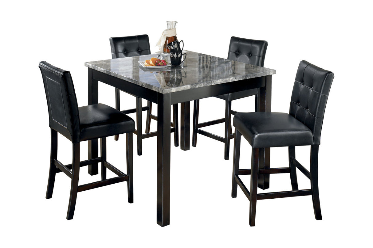 Maysville Black 5-Piece Counter Height Set from Ashley Furniture - Luna Furniture