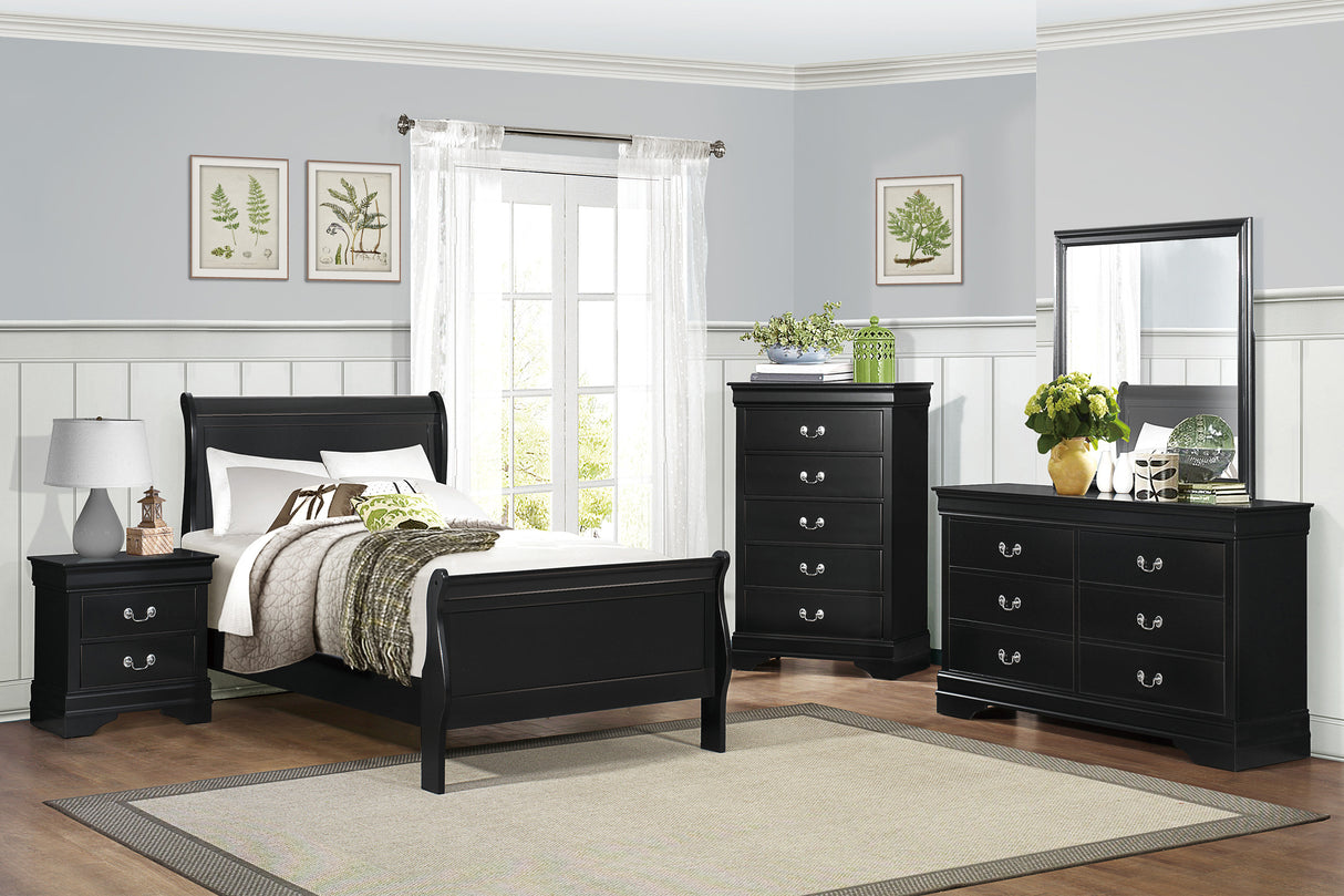 Mayville Black Sleigh Youth Bedroom Set from Homelegance - Luna Furniture