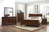 Mayville Brown Cherry Queen Sleigh Bed from Homelegance - Luna Furniture