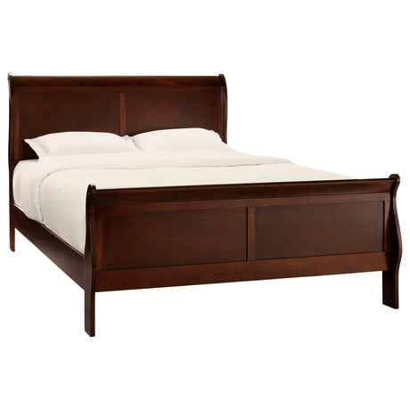 Mayville Brown Cherry Sleigh Bedroom Set from Homelegance - Luna Furniture