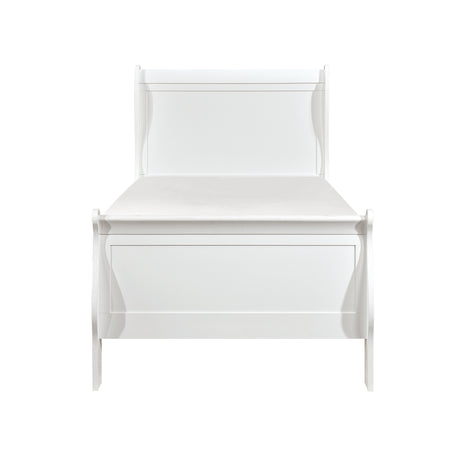 Mayville White Twin Sleigh Bed from Homelegance - Luna Furniture