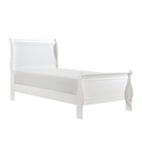 Mayville White Twin Sleigh Bed from Homelegance - Luna Furniture