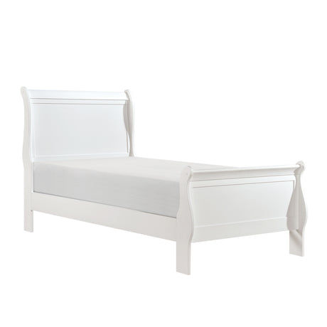 Mayville White Twin Sleigh Bed from Homelegance - Luna Furniture