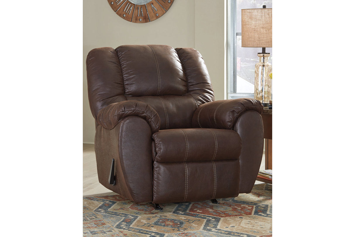 McGann Walnut Recliner from Ashley - Luna Furniture