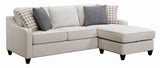 Mcloughlin Platinum Upholstered Sectional from Coaster - Luna Furniture