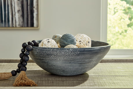 Meadie Distressed Blue Bowl from Ashley - Luna Furniture