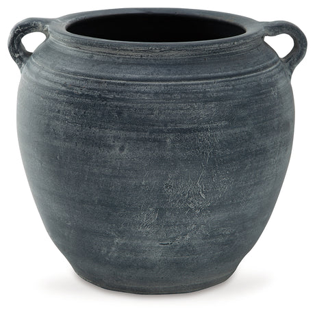 Meadie Distressed Blue Vase from Ashley - Luna Furniture
