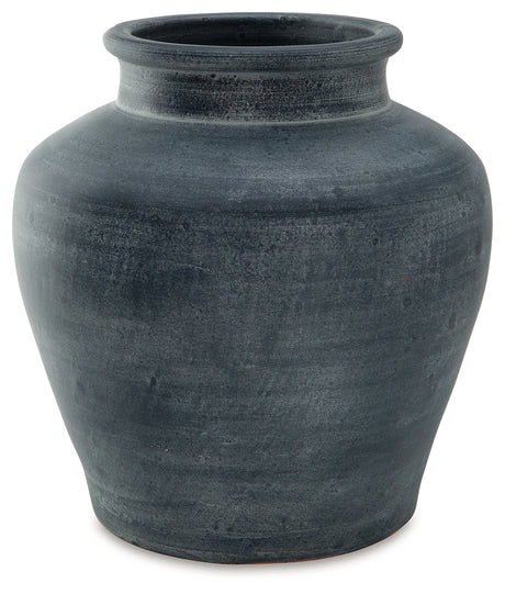 Meadie Distressed Blue Vase from Ashley - Luna Furniture