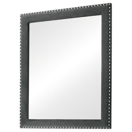 Melody Gray Rectangular Upholstered Dresser Mirror (Mirror Only) from Coaster - Luna Furniture