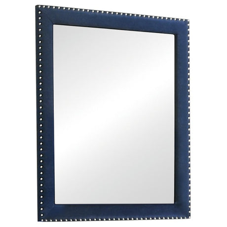 Melody Pacific Blue Rectangular Upholstered Dresser Mirror (Mirror Only) from Coaster - Luna Furniture