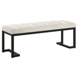 Mesa Vanilla Upholstered Entryway Accent Bench from Coaster - Luna Furniture