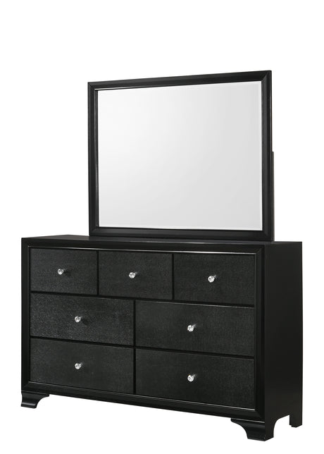 Micah Black Bedroom Mirror (Mirror Only) from Crown Mark - Luna Furniture