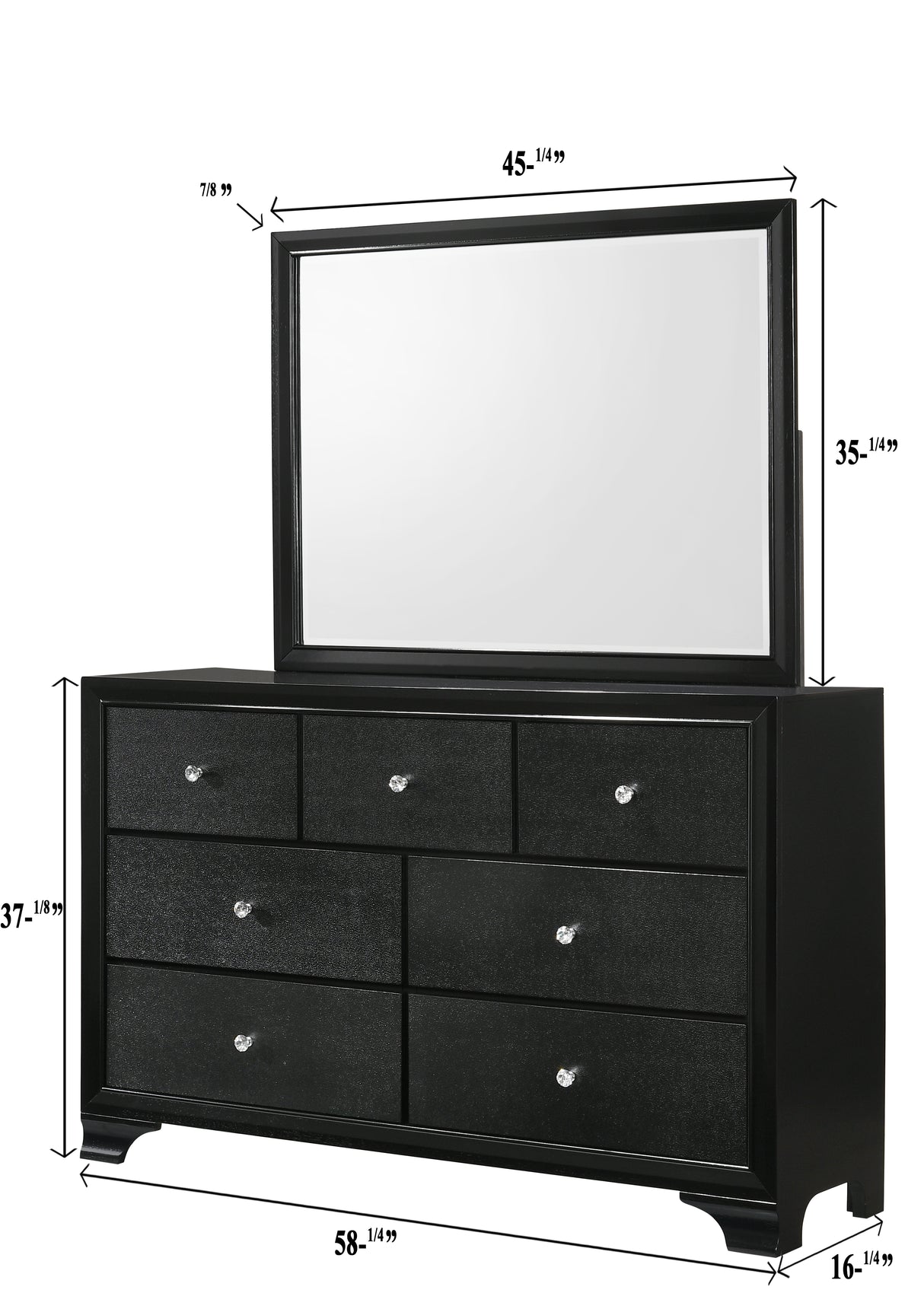 Micah Black LED Upholstered Panel Youth Bedroom Set from Crown Mark - Luna Furniture