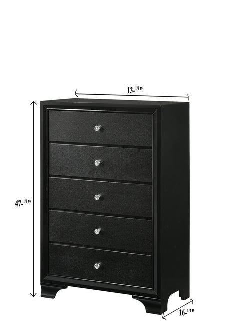 Micah Black LED Upholstered Panel Youth Bedroom Set from Crown Mark - Luna Furniture