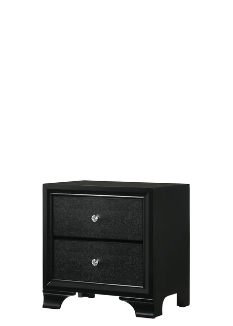 Micah Black Nightstand from Crown Mark - Luna Furniture