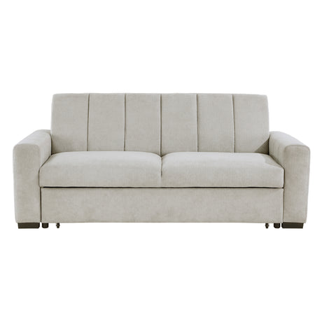 Michah Light Gray Convertible Sofa with Pull-out Bed from Homelegance - Luna Furniture