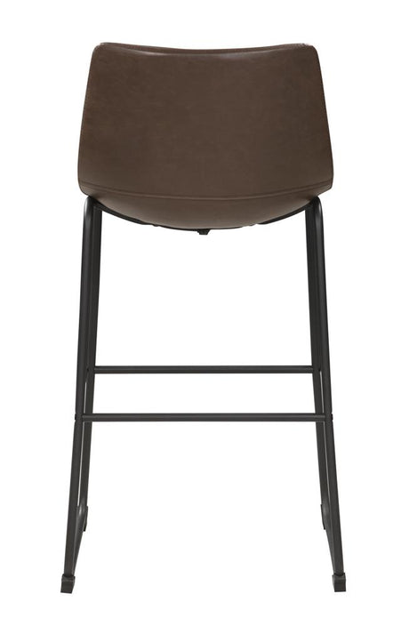 Michelle Two-tone Brown and Black Armless Bar Stools, Set of 2 from Coaster - Luna Furniture