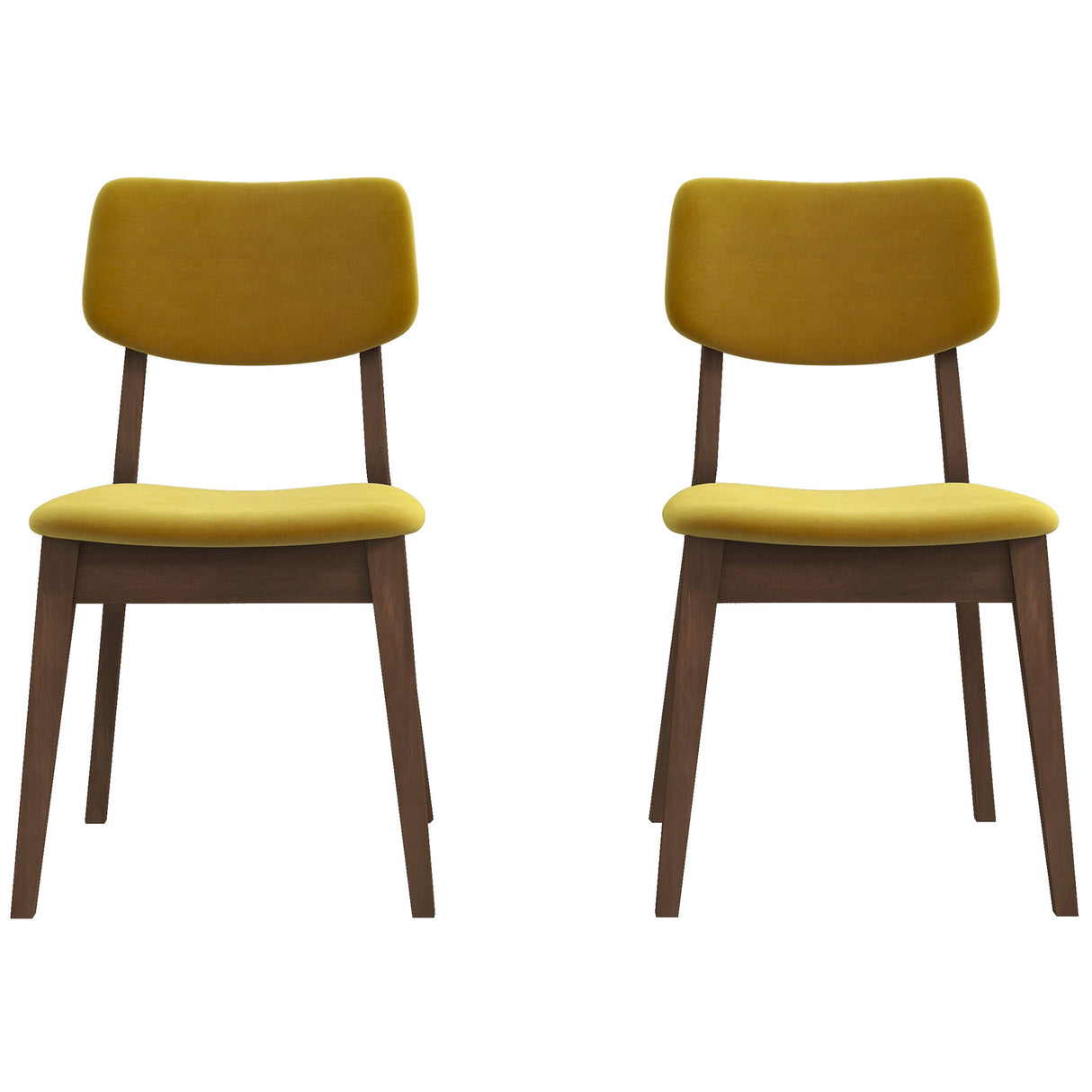 Mid-Century Modern Velvet Solid Back Side Chair (Set of 2) Teal Blue Velvet from Ashcroft Furniture - Luna Furniture