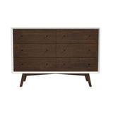 Mid Century Modern White Dresser 6 Drawer from Midinmod - Luna Furniture