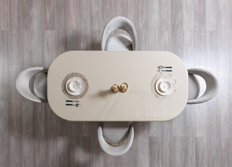 Milena Ivory 7-Piece Dining Set from Nova Furniture - Luna Furniture