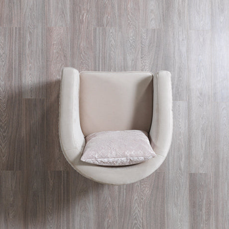 Milena Ivory Velvet Chair from Nova Furniture - Luna Furniture