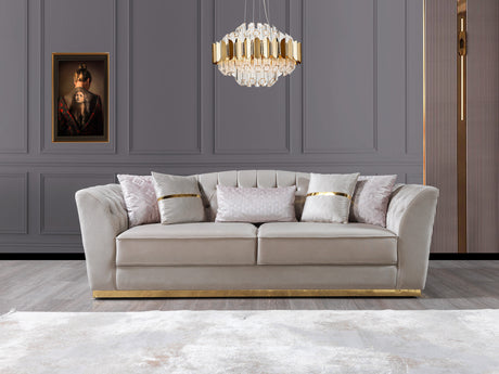 Milena Ivory Velvet Sofa & Loveseat from Nova Furniture - Luna Furniture