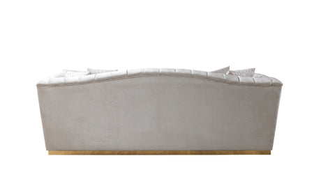 Milena Ivory Velvet Sofa & Loveseat from Nova Furniture - Luna Furniture