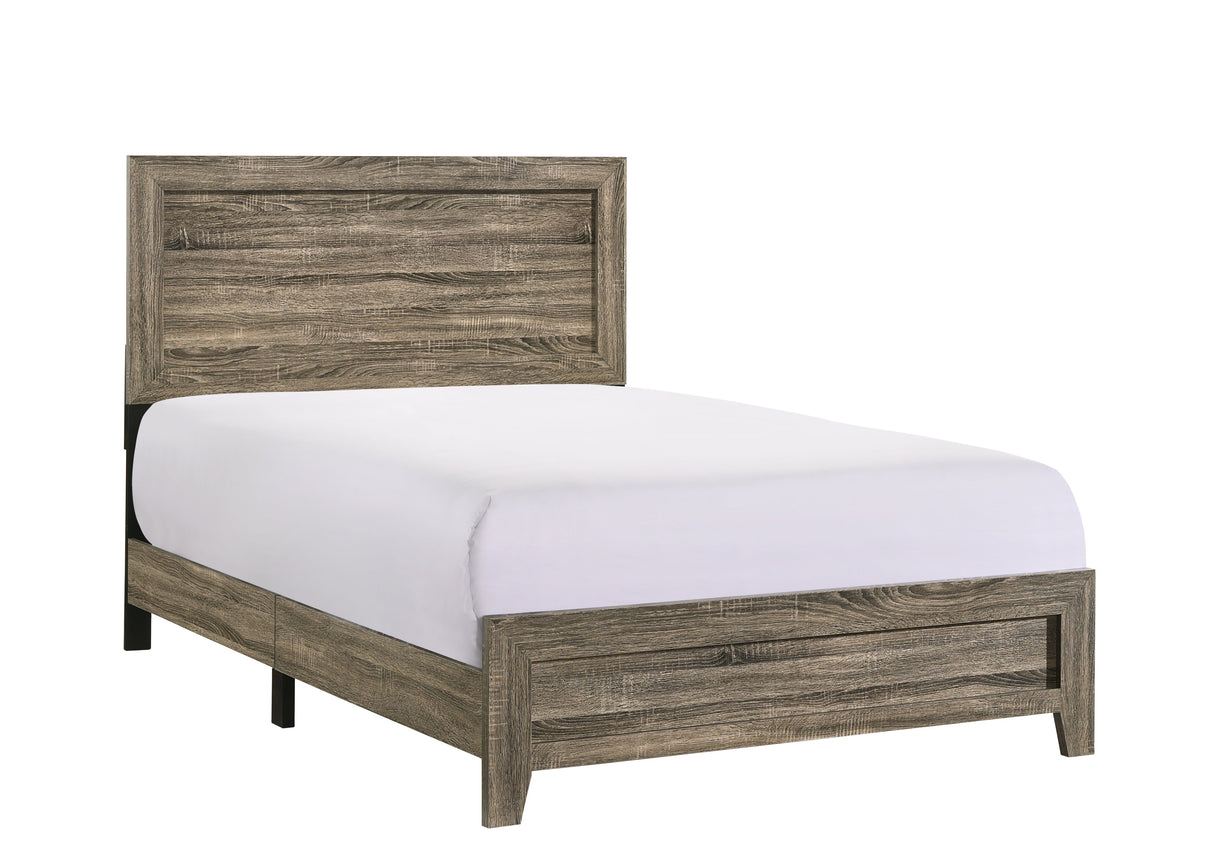 Millie Brownish Gray Full Panel Bed from Crown Mark - Luna Furniture