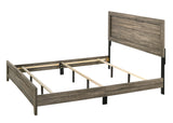 Millie Brownish Gray King Panel Bed from Crown Mark - Luna Furniture